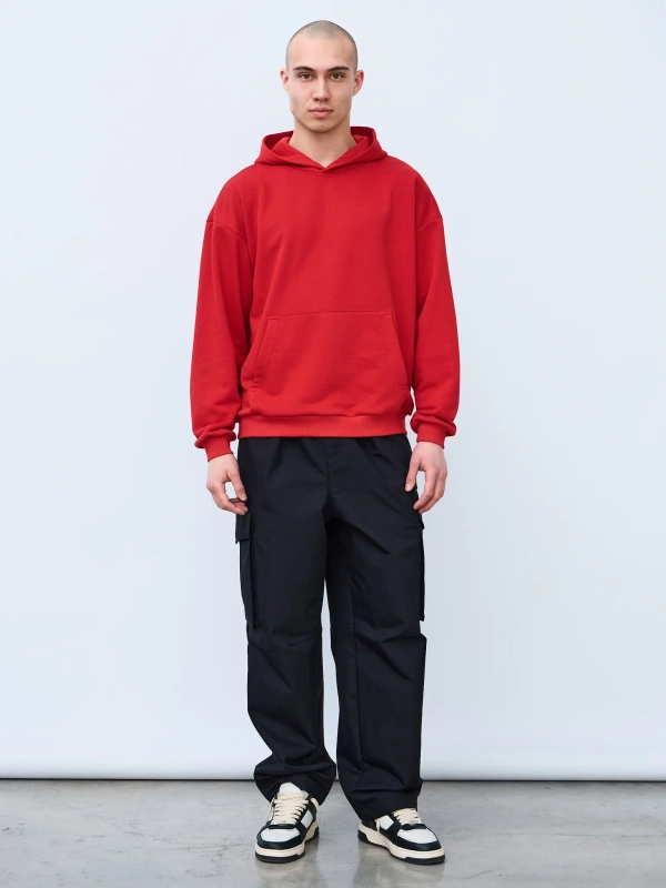 Худи оверсайз без начеса (красный)