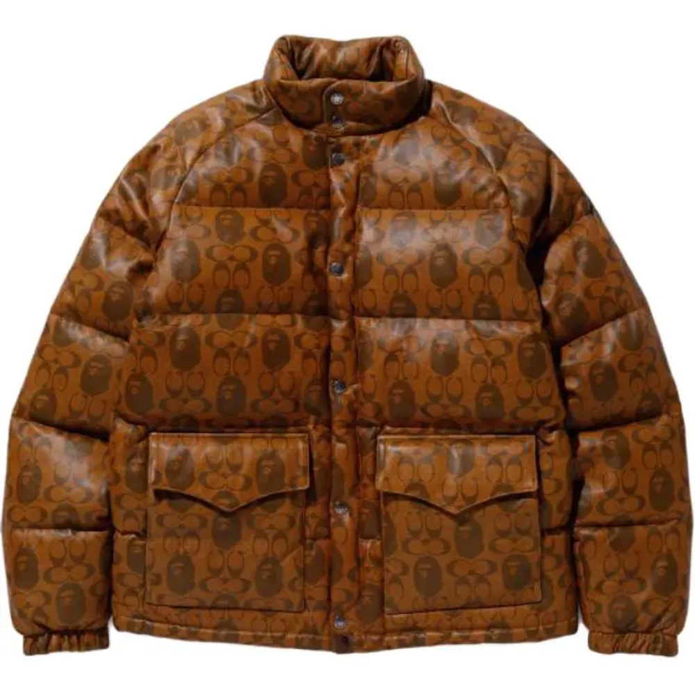 A Bathing Ape X Coach Leather Down Куртка