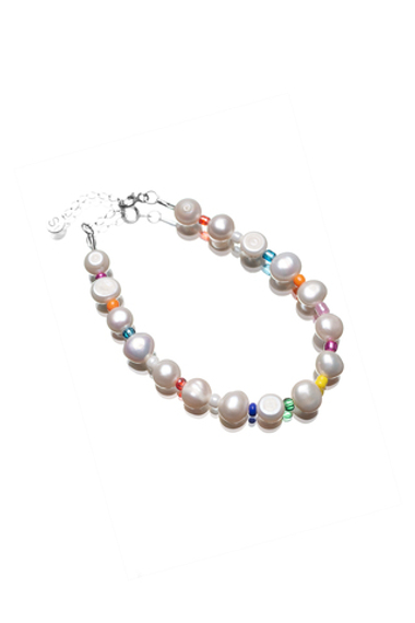 Браслет из серебра и натурального жемчуга