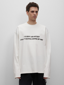 Лонгслив Work of art, молочный