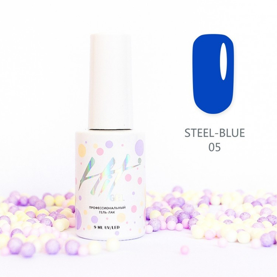 Гель-лак ТМ &quot;HIT gel&quot; №05 Steel-Blue, 9 мл