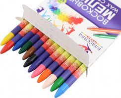 Мелки восковые, 12 цветов, круглый