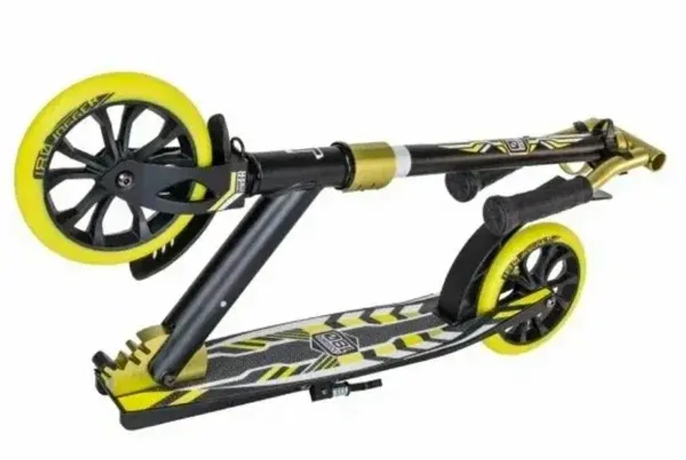 Самокат TT Jogger 180 black/green 1/4 чёрный/зелёный