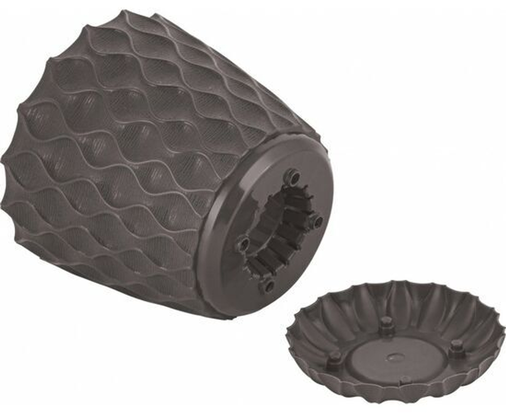 Горшок для цветов InGreen Wave с дренажной сеткой и съемным поддоном 1,4л, D145мм, горький шоколад