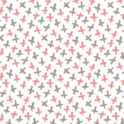 Buy interior fabric abstract crosses pink