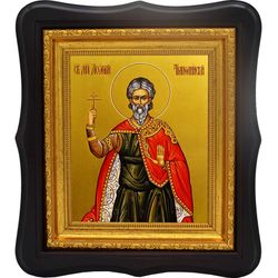 Леонтий Триполийский военачальник мученик. Икона на холсте.