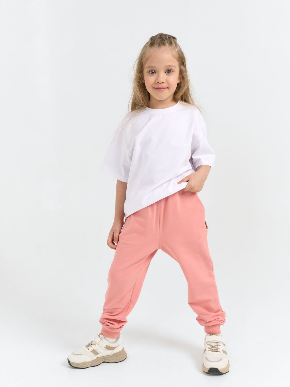 Джоггеры облегченные "Роза" с карманами