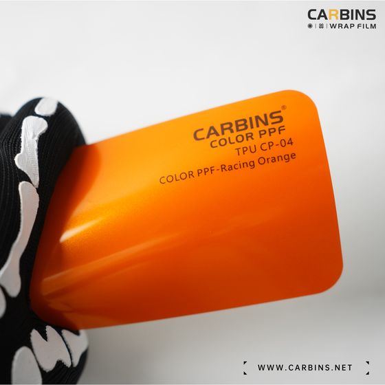 Carbins Color PPF Racing Orange CP 04 оранжевая цветная полиуретановая защитная антигравийная пленка