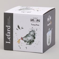 САХАРНИЦА С ЛОЖКОЙ LEFARD "FUNNY HENS" 9,5*10 СМ 300 МЛ (КОР=36ШТ.)