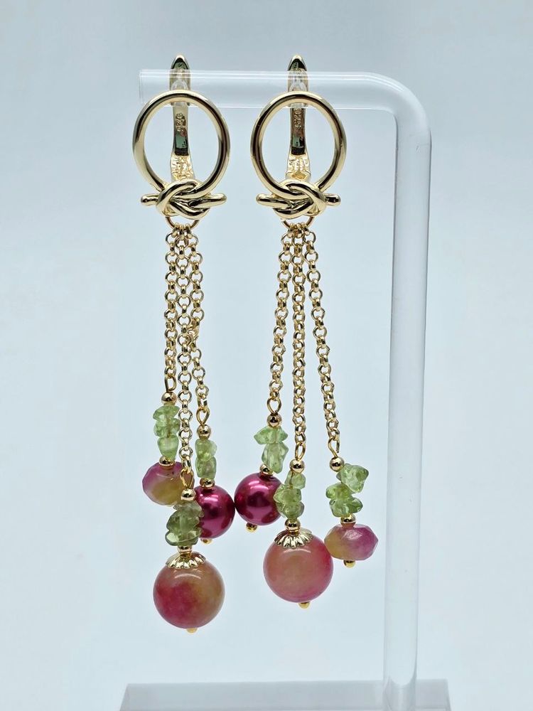 91002732 Серьги Роман с камнем