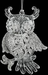 Украшение "Сова" цвет серебро, (140039)