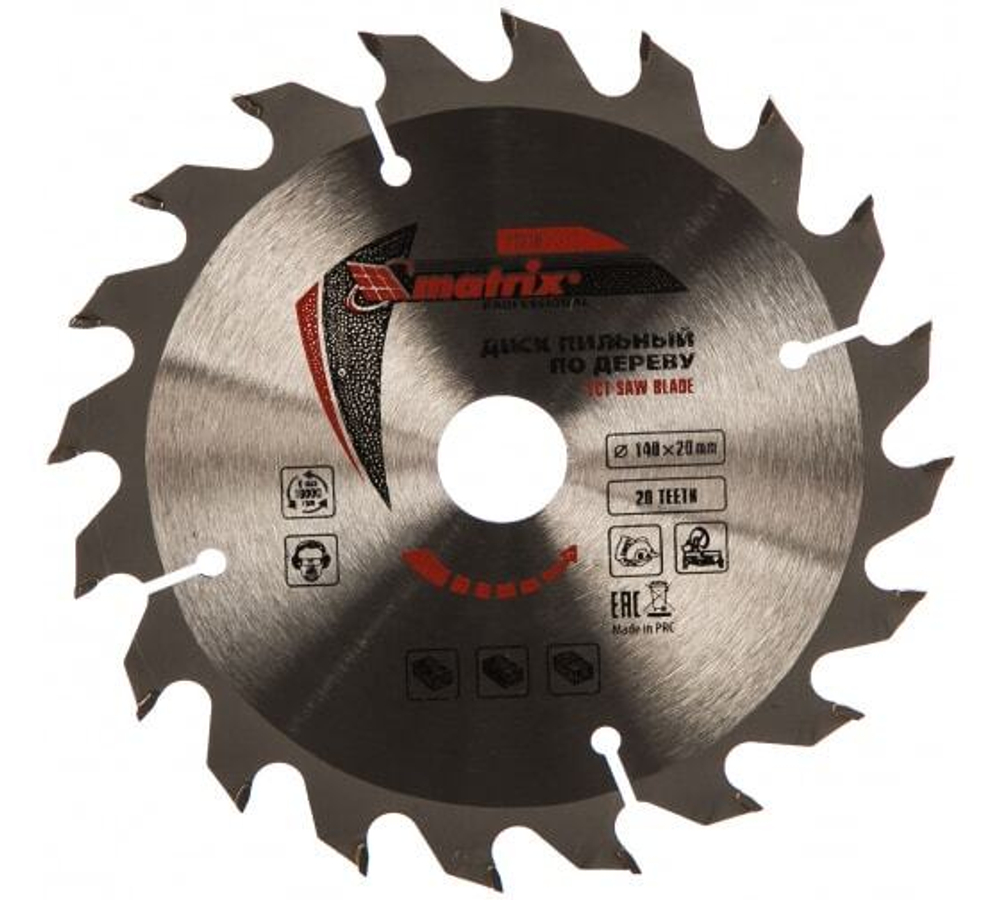 ПИЛЬНЫЙ ДИСК П/ДЕР MATRIX Ф140Х20ММ 20 ЗУБ+К 20/16 73210