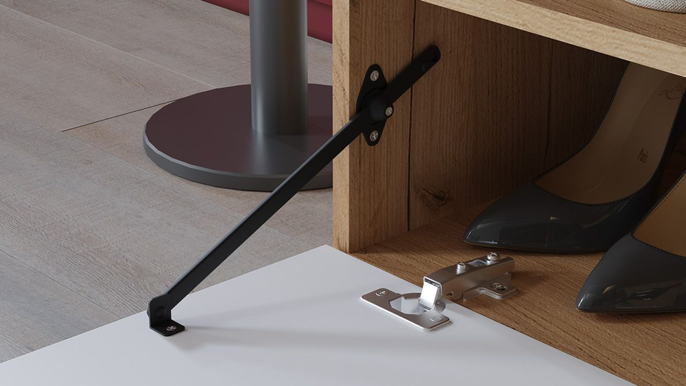 Прихожая с вешалкой комплект мебели Дуб Крафт золотой/Белый матовый 190х43х226 см