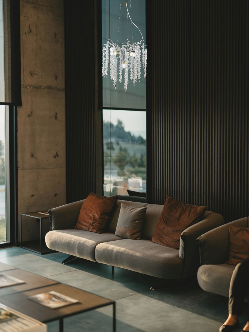 Люстра подвесная Lanbos, 6 ламп Е14, мощность до 240 Вт, до 15 кв м, хром