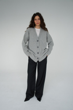 Кардиган удлинённый из шерсти ягнёнка 100%