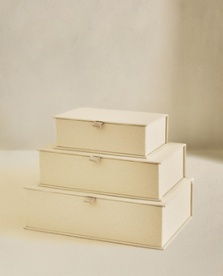 Zara Home Коробка для хранения из плетёной бумаги, цвет бежевый, 24 см