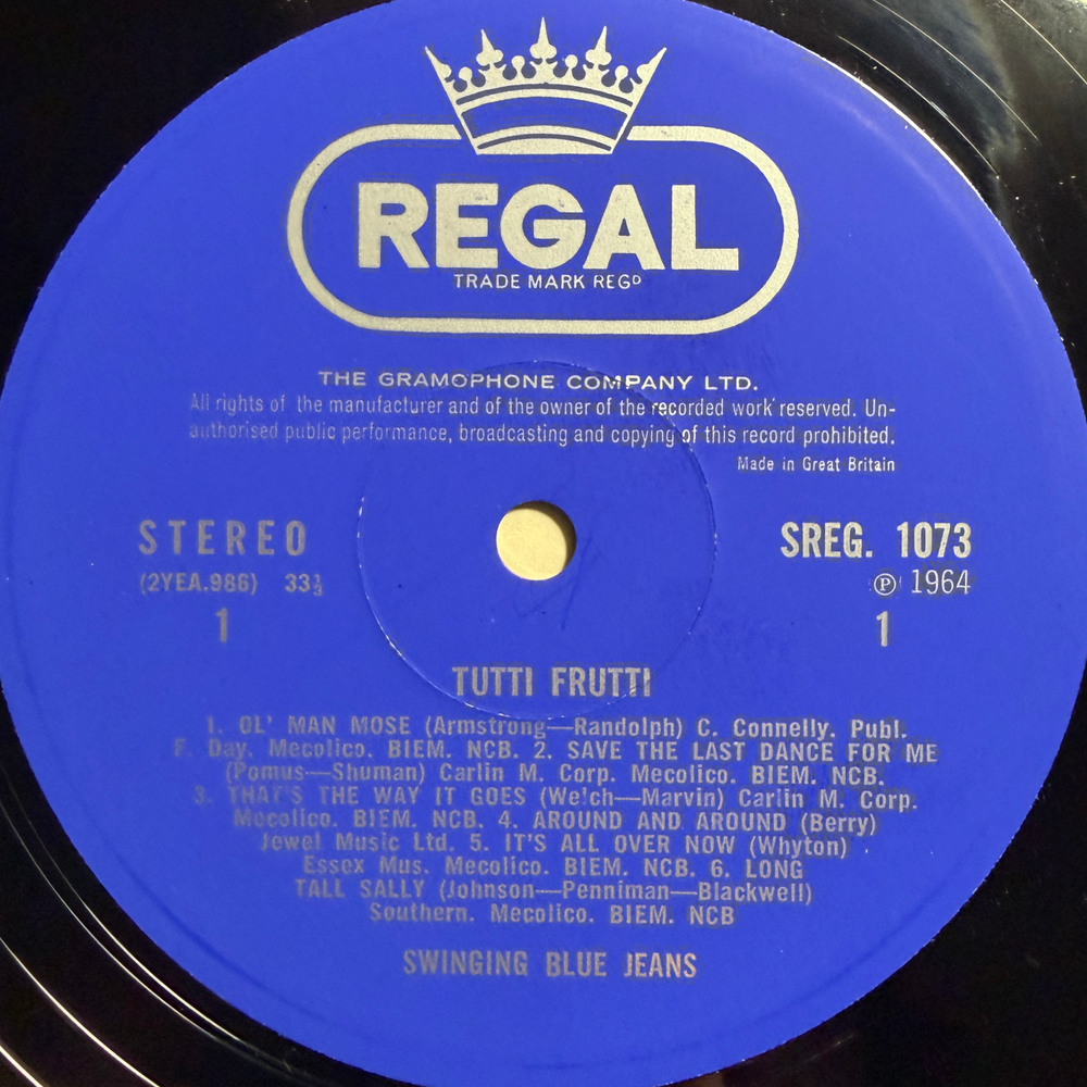 Swinging Blue Jeans ‎– Tutti Frutti (Англия 1967г.)