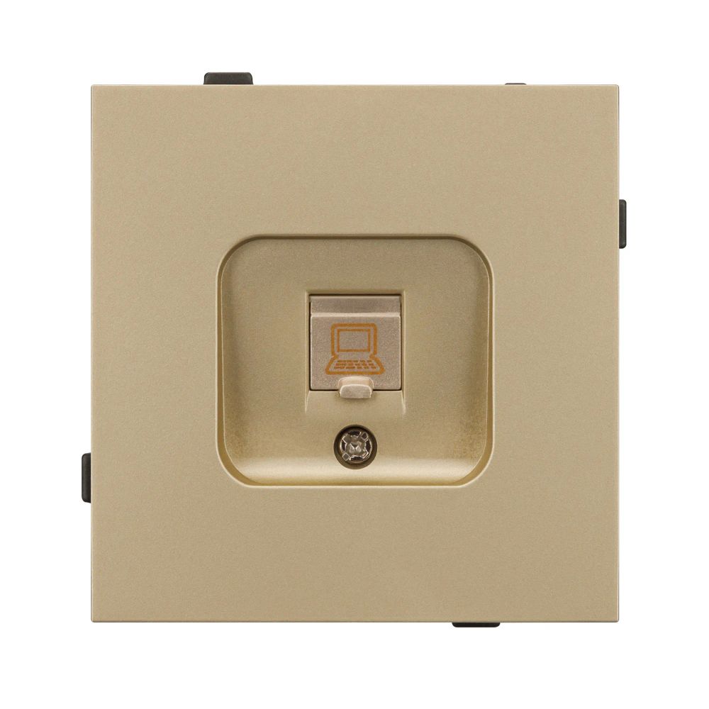 Механизм компьютерной розетки SCT-TENDO-MPC1-SFPL-GD (RJ-45, CAT6) (Arlight, Матовый песочный) 054592