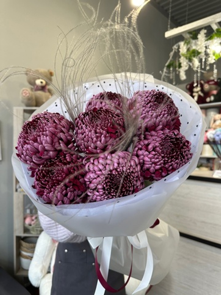 Монобукет из одноголовых Хризантем