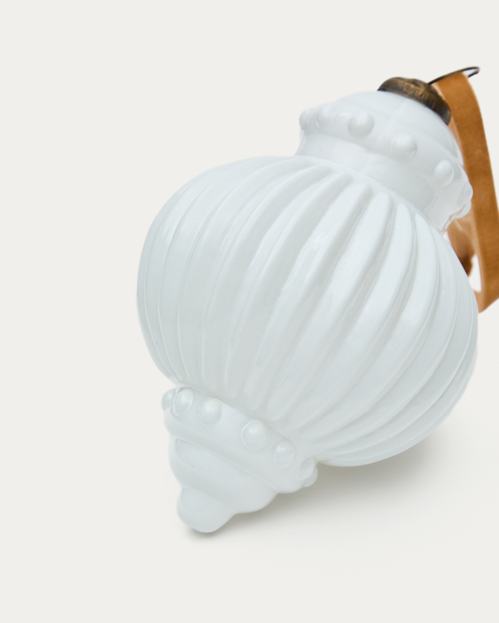 Набор из 2 рождественских шаров Irlo из белого переработанного стекла, Ø 13 см