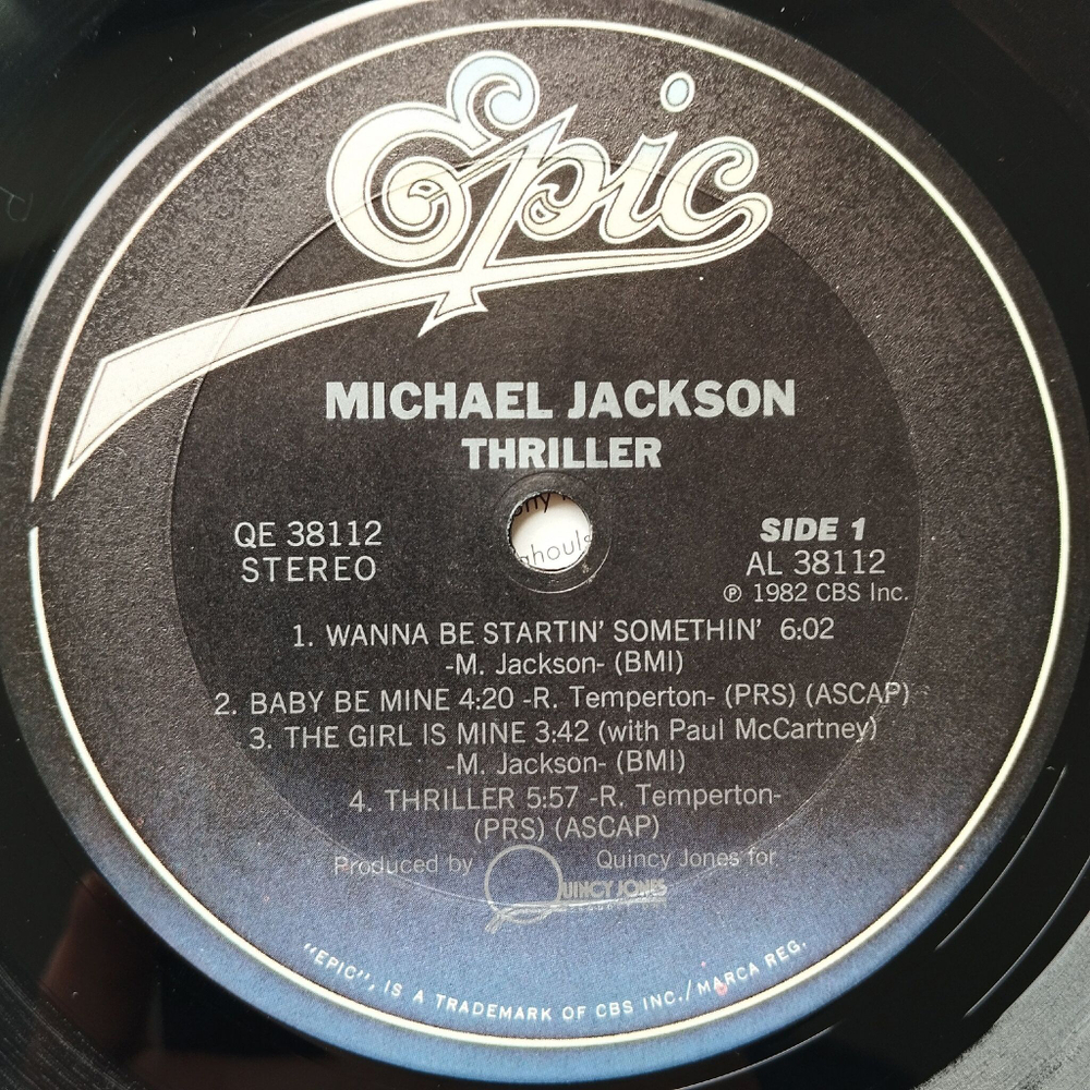 Винтажная виниловая пластинка LP Michael Jackson Thriller (USA 1982) Billie Jean