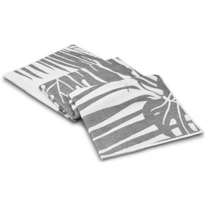 Полотенце пляжное 100x180 L'appartement Leaf white/anthracite белый/темно-серый