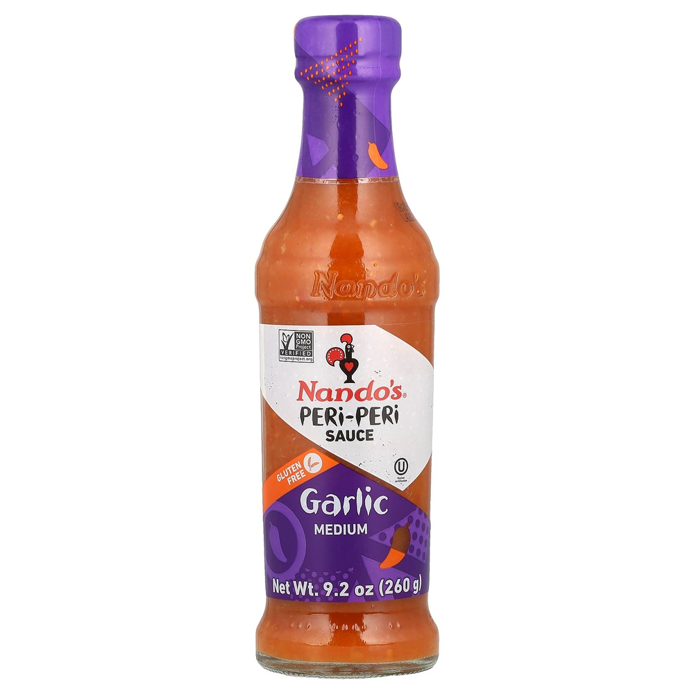 NANDO'S, Соус пери-пери, чеснок, средний, 260 г (9,2 унции)