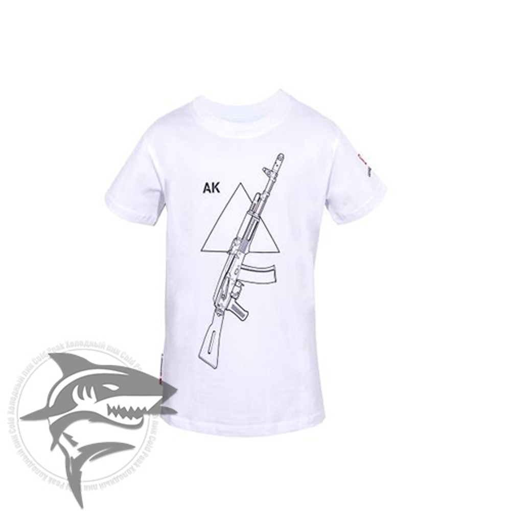 Футболка детская, принт “АК Автомат” белая