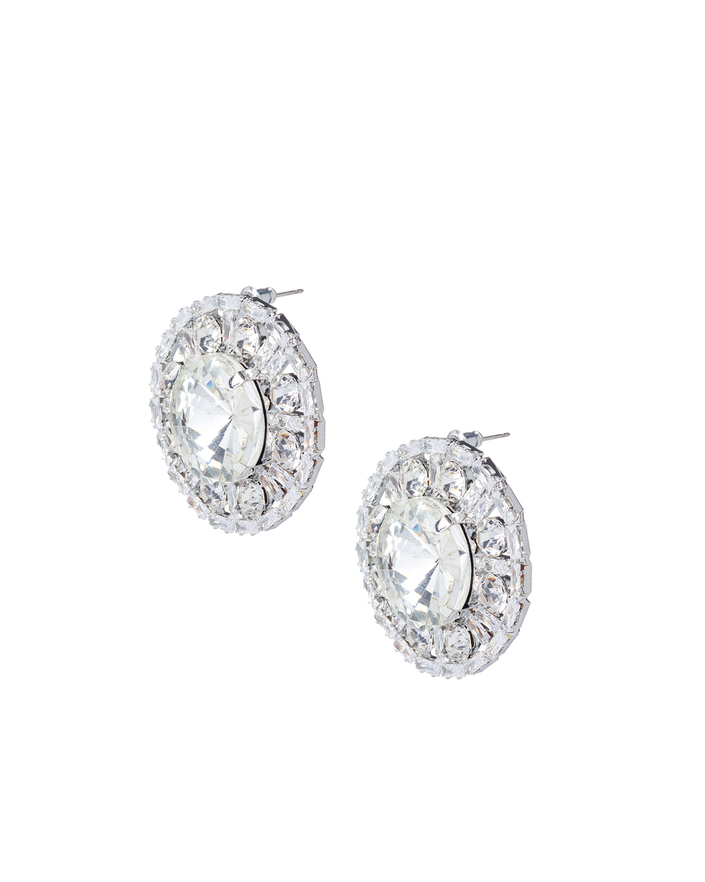 Серьги вечерние, россыпь цирконов