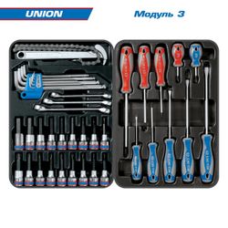 KING TONY (9G38-000MRR) Набор инструментов "UNION" в красной тележке, 173 предмета