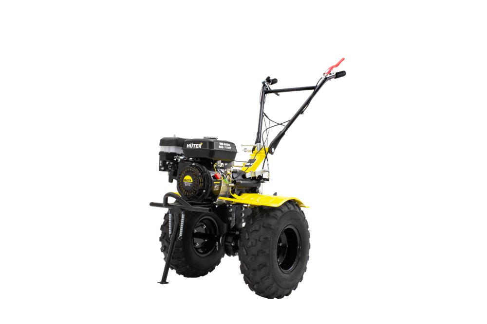 Мотоблок HUTER МК-8000 BIG FOOT (4-х тактный, 8 лс, Редуктор - Шестерёнчатый Чугунный, Дисковое в масляной ванне, 2 вперед / 1 назад, Ширина - 100 см, Д. фрез - 30 см)