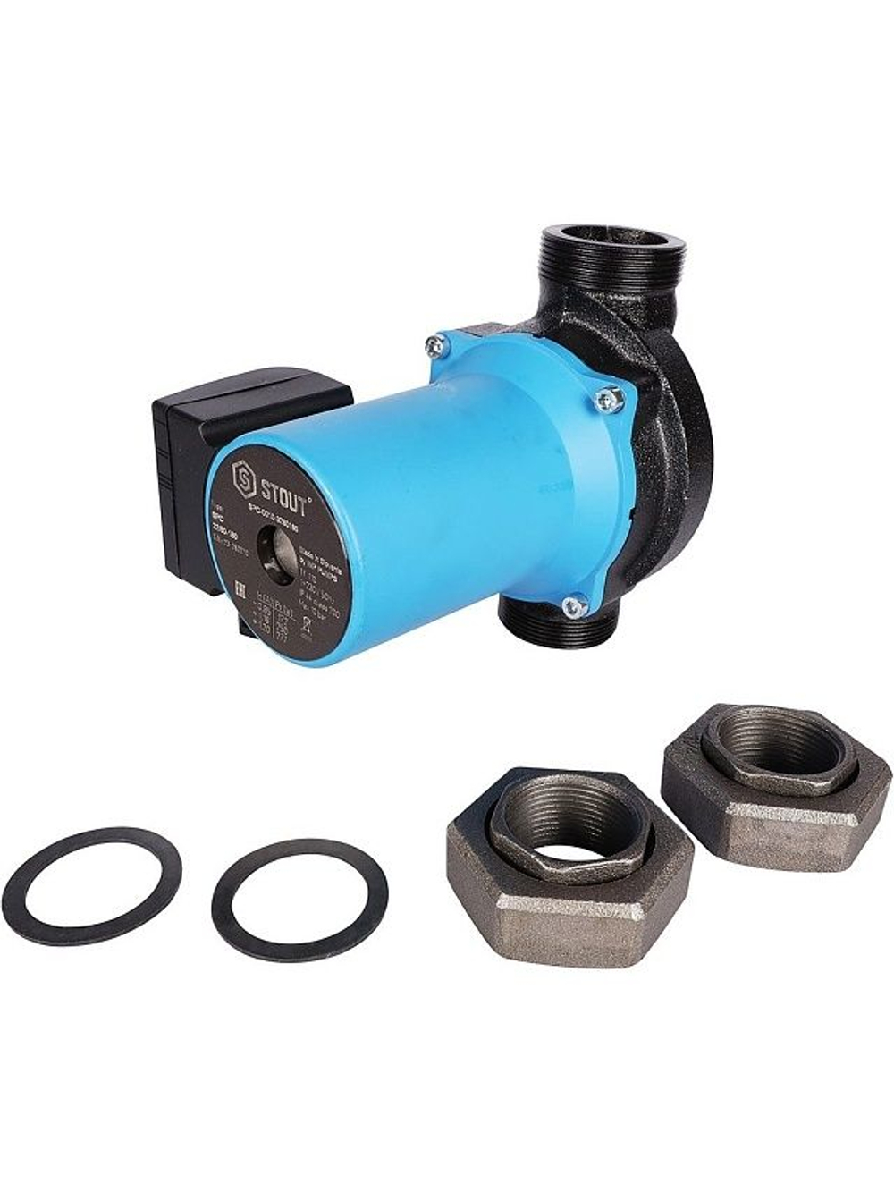 Циркуляционный насос STOUT 32-80-180 с гайками (SPC-0010-3280180)