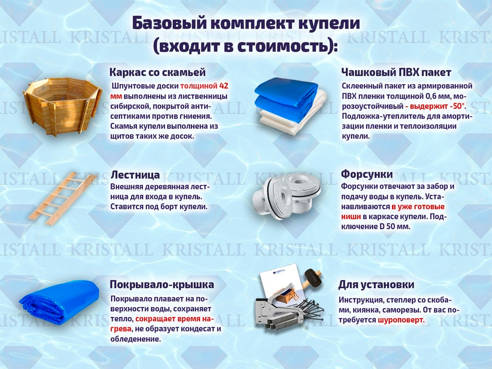 Купель для бани и улицы 245*245