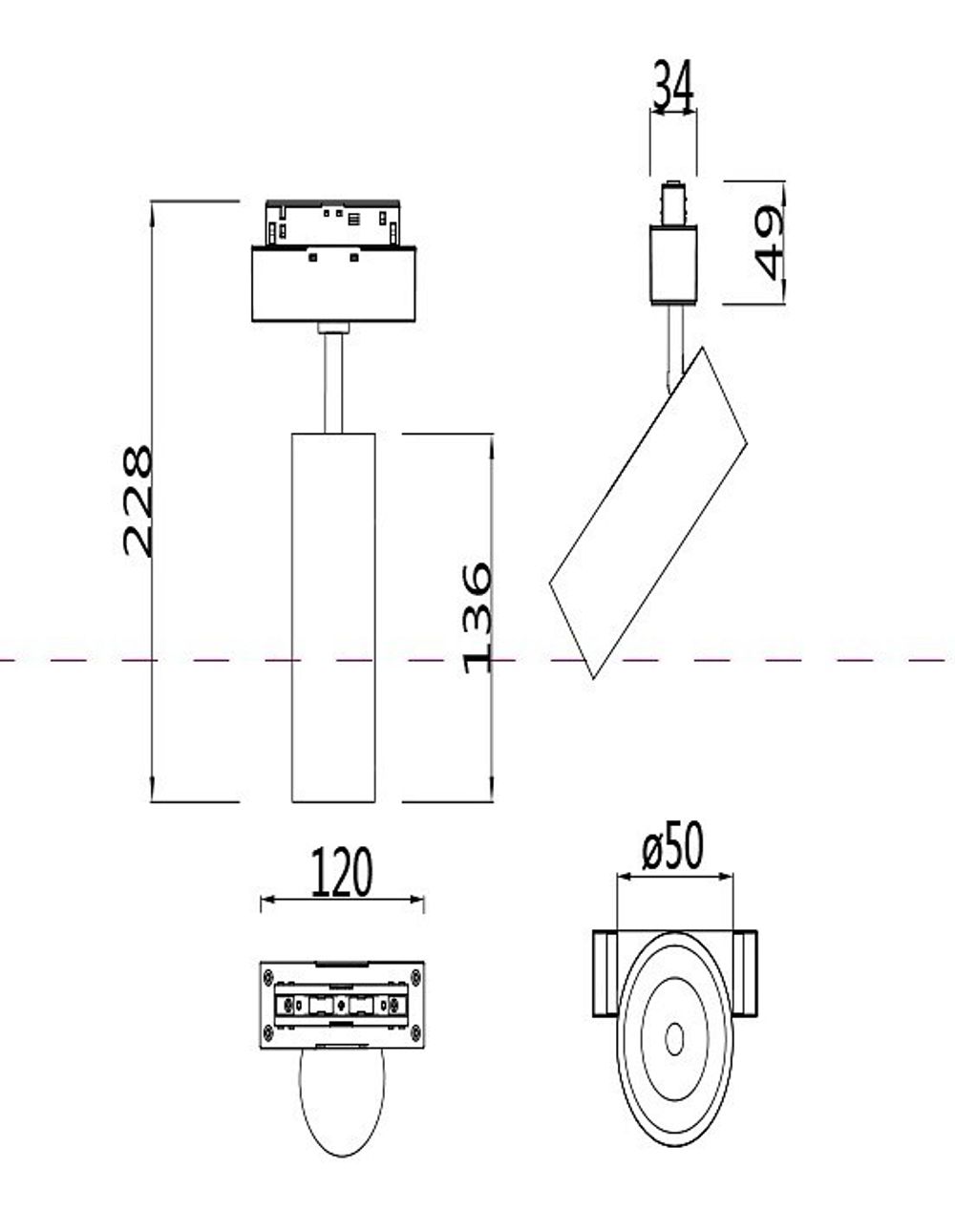 Светильник на штанге Maytoni Focus LED TR019-2-10W4K-W