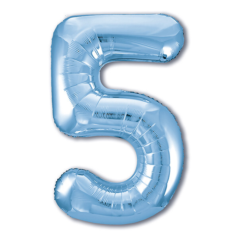 Цифра «5» голубая