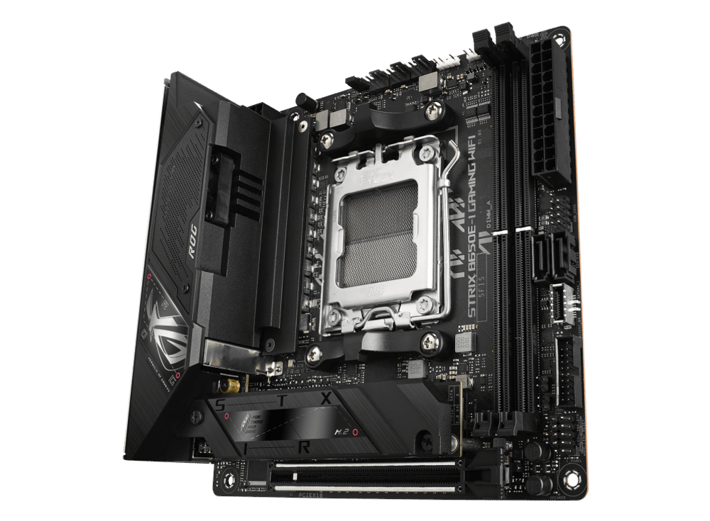 Материнская плата ASUS ROG STRIX B650E-I GAMING WIFI AM5 2xDDR5 2xSATA3 Raid 2xM.2 HDMI USB3.2 M-ITX