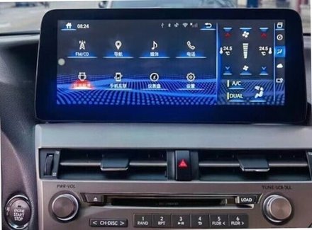 Магнитола для Lexus RX 2013-2015 AL10 (штатная навигация) - Carmedia BNR-12RXHQ монитор 12.3", Android 10, 8Гб+128Гб, CarPlay, 4G SIM-слот