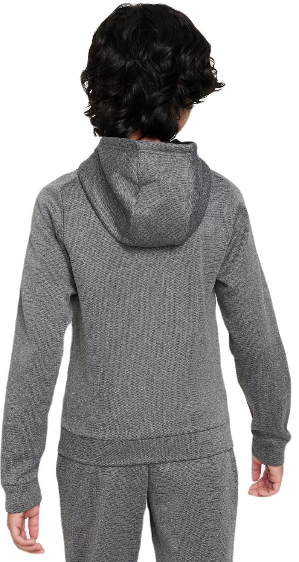 Детская теннисная толстовка Nike Kids Therma-FIT Full-Zip Hoodie - black/white - Black