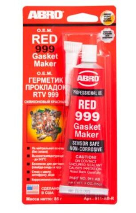 Герметик силиконовый Abro КРАСНЫЙ (999) (85г/12шт)