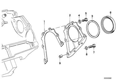 BMW E30 Сальник коленнвала задний 90х110х12