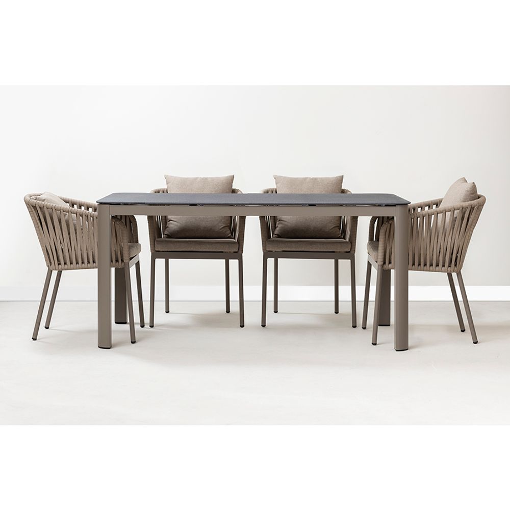 Стол обеденный Leif, 160х90 см, серо-бежевый