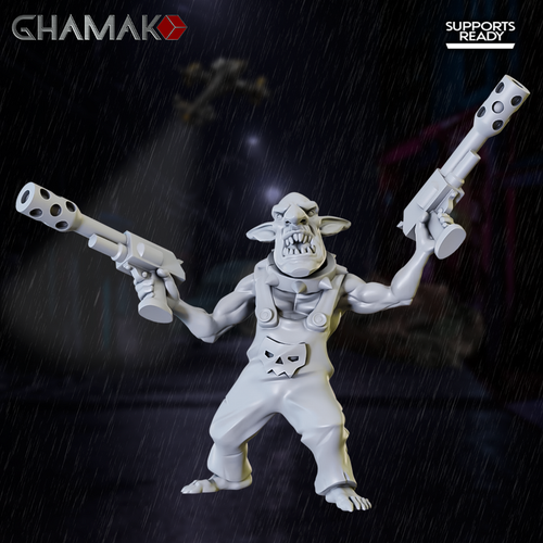 Orks Greenskins Gretchin Mek Gun  Орочья бурила с толпой гретчинов миниатюра для dnd, днд, pathfinder, фентези, Настольная игра, НРИ, Варгейм, РПГ