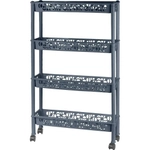 Этажерка Keeplex Light на колесиках четырехсекционная прямоуг. 58х93,5см космический се