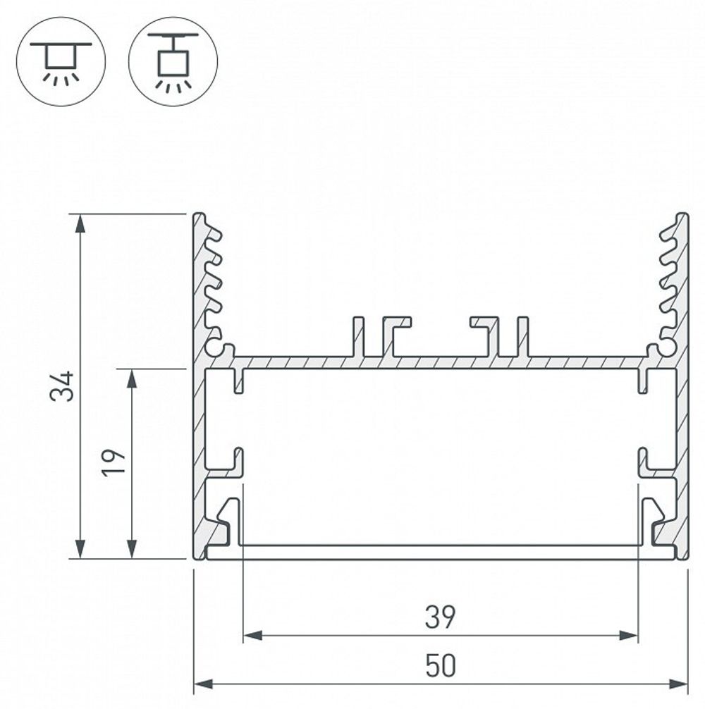 Соединитель угловой L-образный накладной Arlight S-LUX 030116