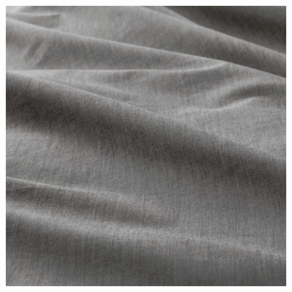 Комплект постельного белья IKEA BLAVINDA (БЛОВИНДА), Двуспальный, Серый, 240x220, 50x80 см