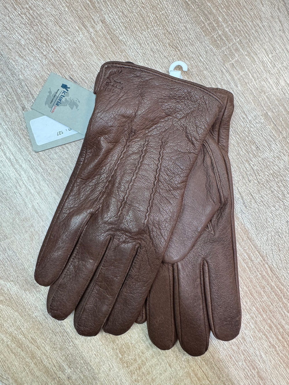 Перчатки. Мужские. Материал верха: Кожа оленя. Подклад: Трикотаж-шерсть. 5 шт в упаковке.