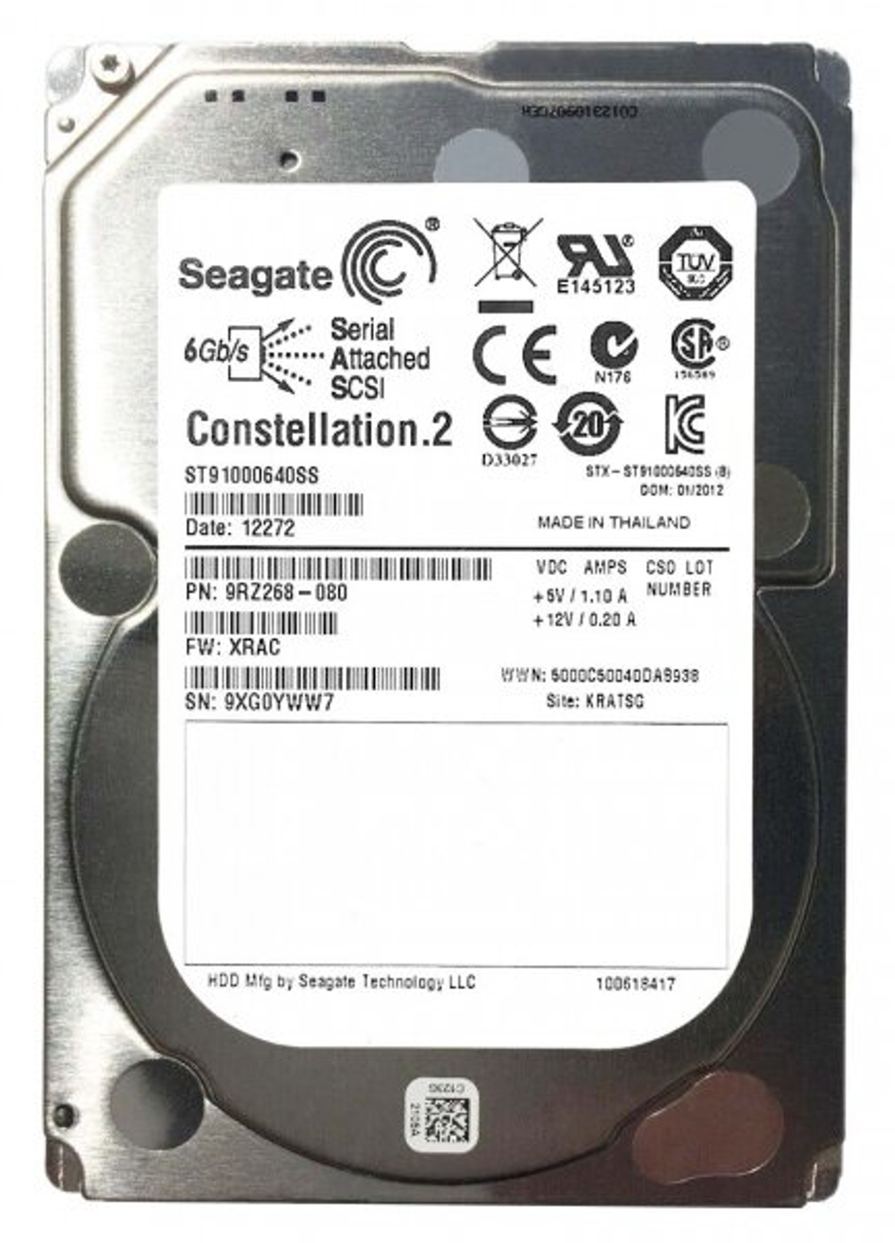 Жесткий диск Seagate ST91000640SS 1Tb SAS 2,5" HDD