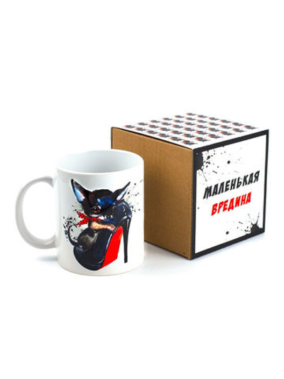 Кружка подарок сувенир с приколом Маленькая вредина, Чихуахуа, дочке, жене, подруге, сестре, внучке