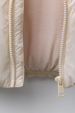 ZARA СТЕГАНЫЙ ЖИЛЕТ WATER REPELLENT, ЭКРЮ