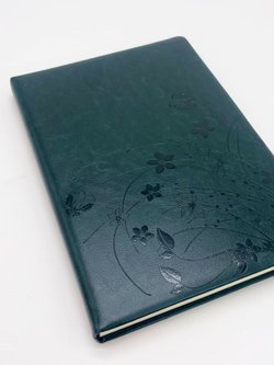 Блокнот 135 л. В5 25*17,5 см лин. т.зеленые цветы (7670-10)